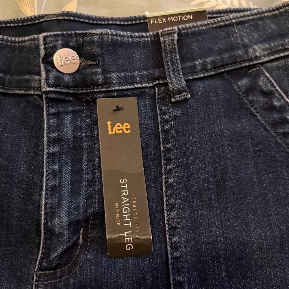 Lee Women's Dark Blue Straight Leg Jeans Size 16 Regular Fit - Picture 13 of 13
